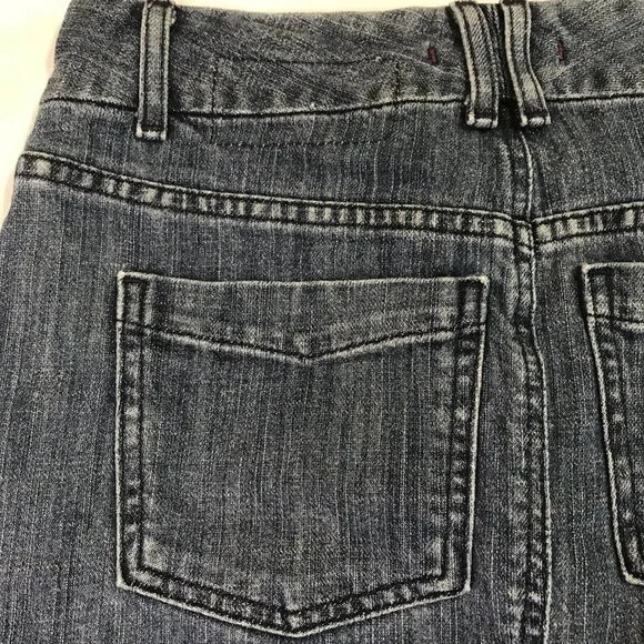 GAP Limited Edition Jean Skirt Size 0 Medium Wash Blue Denim Pencil With Pockets - Picture 8 of 10